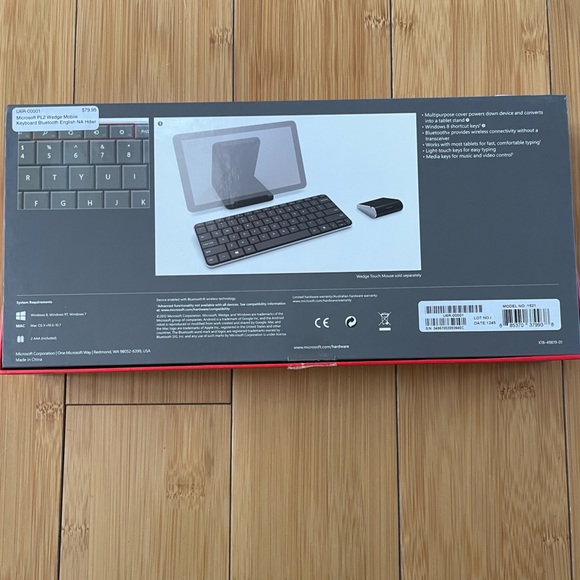 Wedge Mobile Bluetooth Microsoft Keyboard - Picture 2 of 6